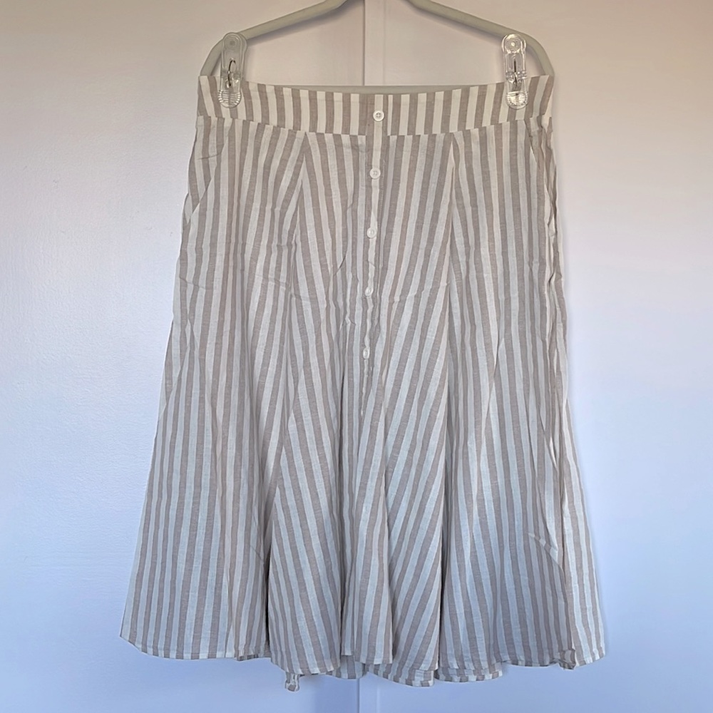 A Line Linen Skirt